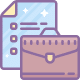 Briefcase with document icon