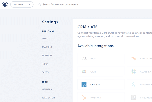 Crelate Sourcing and Outreach Integration