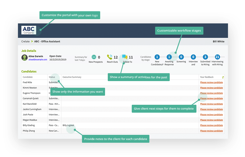 Crelate Client Portal Overview