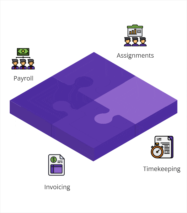 purple, jigsaw puzzle