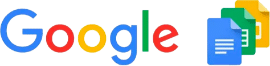 Google docs logo with a vibrant background.