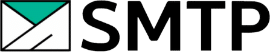 smtp logo Logo with Smtp and green background.