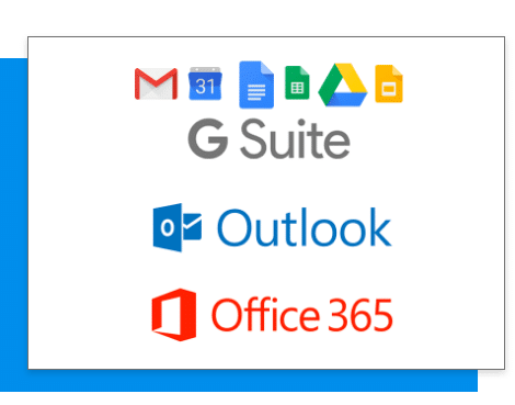 G Suite and Office 365 integrated with Crelate Messaging.
