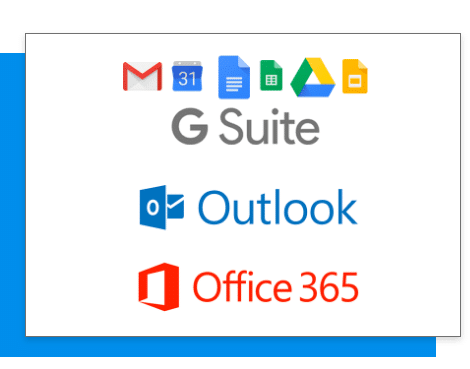 G Suite and Office 365 integrated with Crelate Messaging.