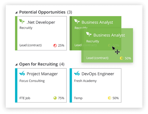 A screenshot of the talent management dashboard.