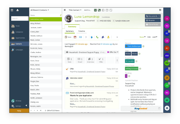 Crelate Recruit's Candidate Relationship Management