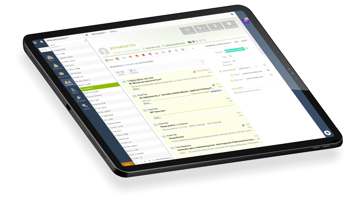 ipad-mockup-iso-right-2 A talent management tablet with a calendar feature.
