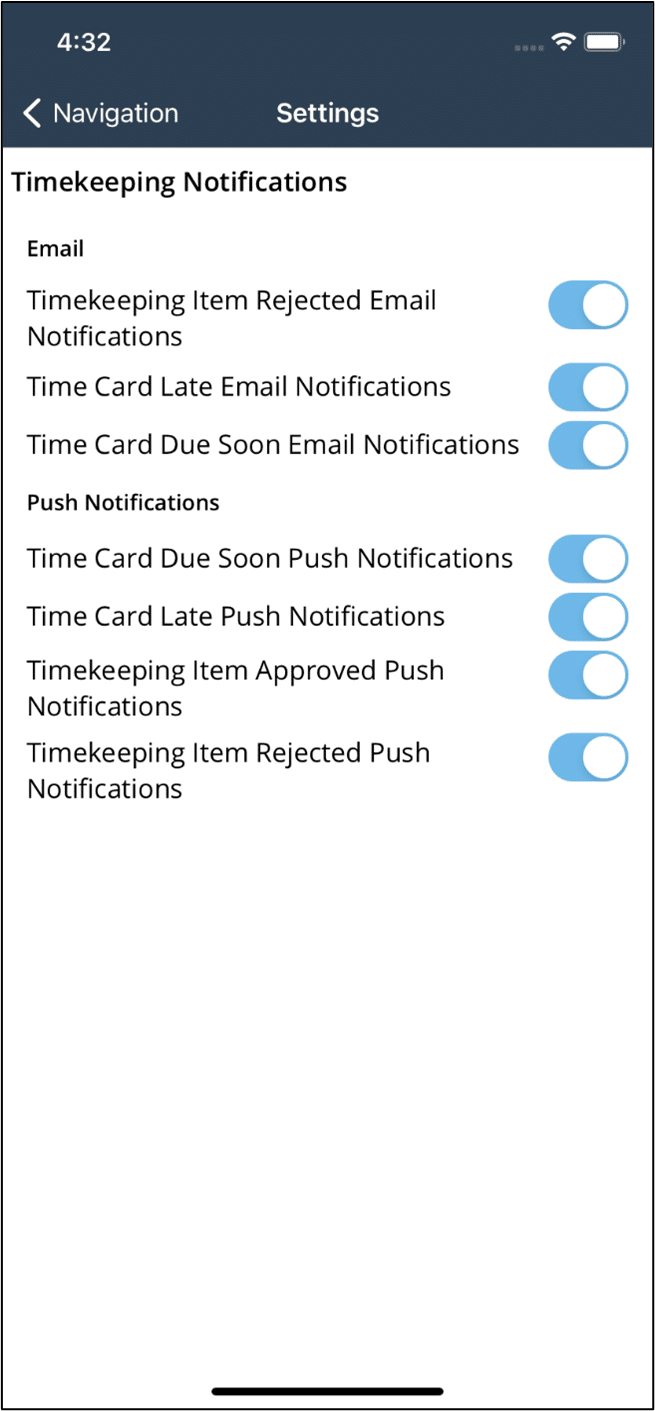 Crelate Connector Mobile Staffing and Recruiting Timekeeping Page