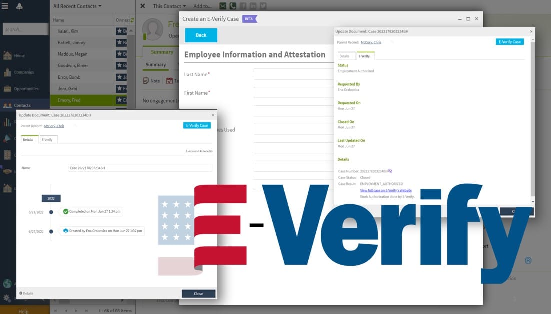 E-Verify integration in use