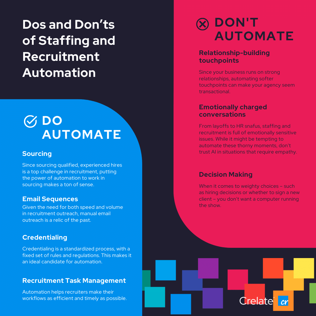 Automation Dos and Donts LIv2 Staffing, automated automation