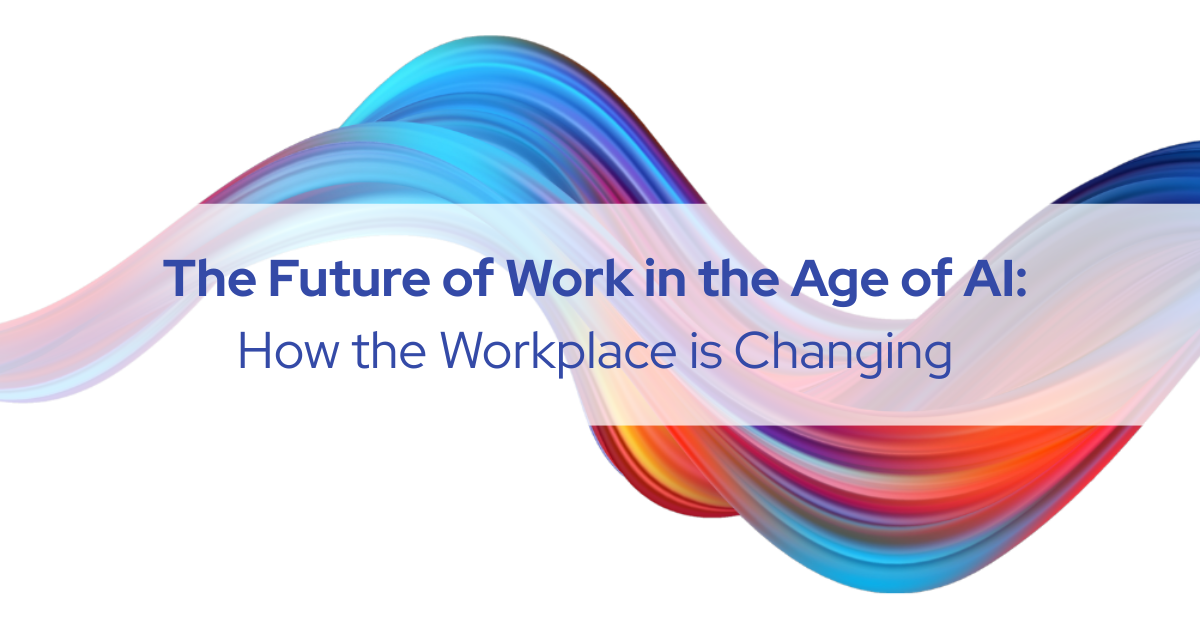 Swoosh of Crelate colors with title "Future of Work"