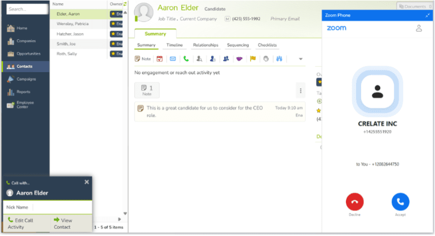 Zoom + Crelate Zoom Crelate Crelate Integrations - Zoom