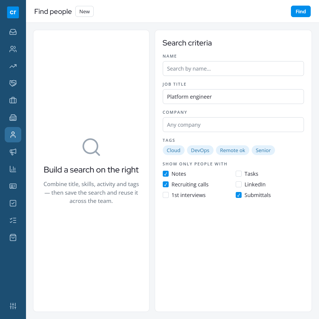 15 find people 1 Recruiting Software Private Equity