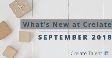 What's New At Crelate September 2018 Banner